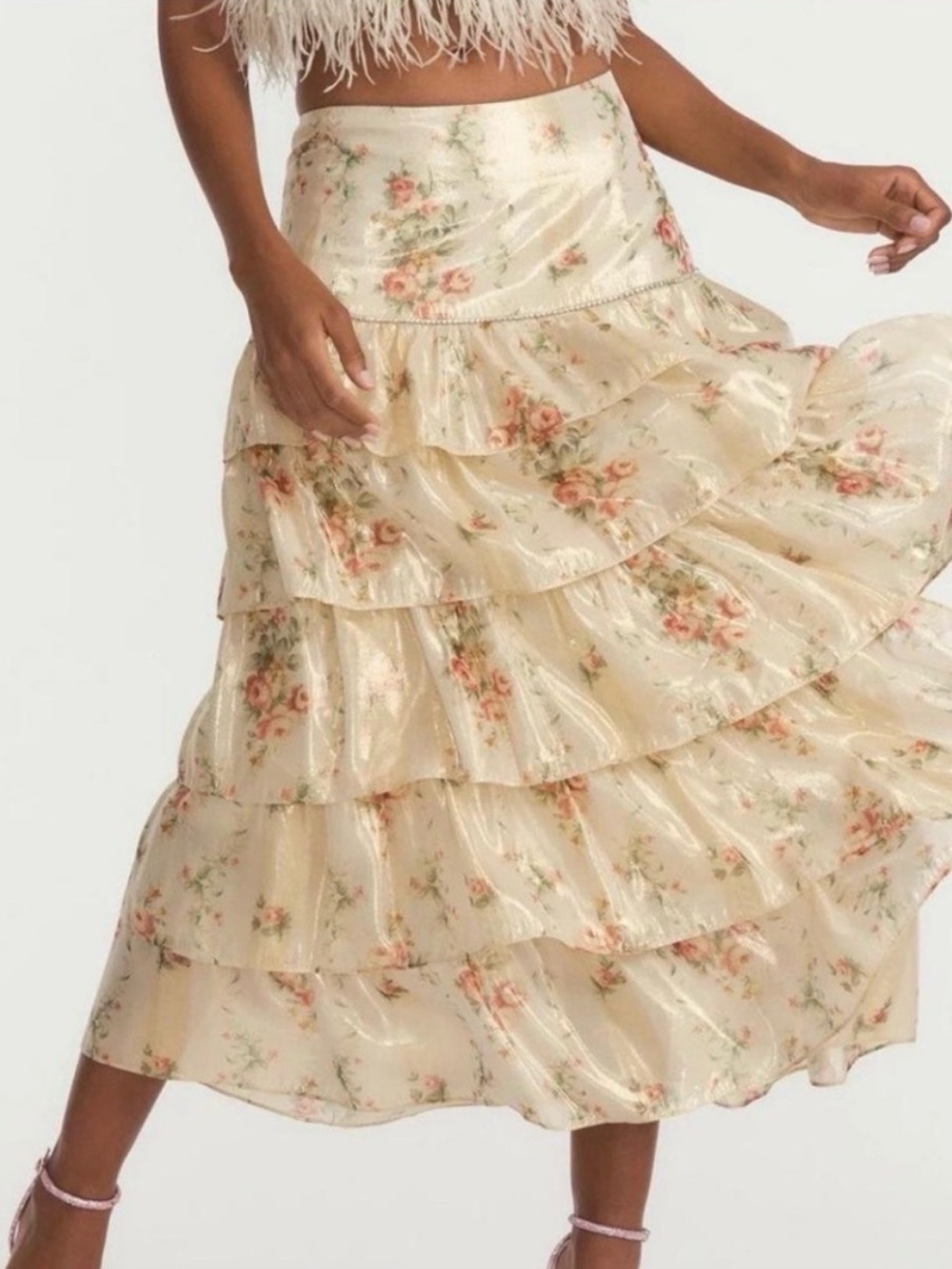 LoveShackFancy Tandy Ruffle Maxi Skirt